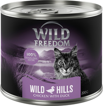 Økonomipakke: 24 x 200 g Wild Freedom Adult - Wild Hills And & Kylling