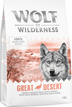 2 x 1 kg Wolf of Wilderness torrfoder till sparpris! - Adult Great Desert - Turkey
