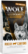 Wolf of Wilderness "Rocky Canyons" okse fra frittgående dyr – uten korn - 2 x 12 kg