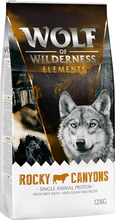 Økonomipakke: 2 x 12 kg Wolf of Wilderness - Elements: Rocky Canyons Okse