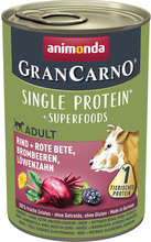 Animonda GranCarno Adult Superfoods 6 x 400 g Nötkött & rödbetor, björnbär, maskros
