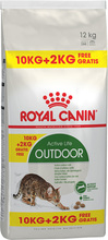 10 + 2 kg gratis! 12 kg Royal Canin kattetørfoder - Active Life Outdoor
