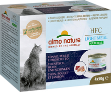 Almo Nature HFC Natural Light 4 x 50 g - Tonfisk , kyckling & skinka