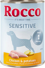 Rocco Sensitive 12 x 400 g - Kylling & kartoffel