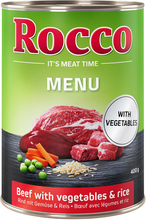 Rocco Menu 6 x 400 g - Nötkött med grönsaker & ris