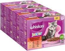 Økonomipakke: Whiskas Junior portionsposer 96 x 85 g - Klassiske udvalg i sauce