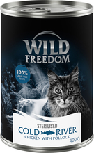 5 + 1 gratis! 6 x 400 g Wild Freedom (kornfri oppskrift) - Sterilised Cold River - Kylling med laks