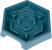 TIAKI Slow Feeder Blue Hexagon - 450 ml