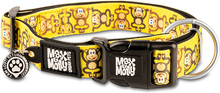Max & Molly Smart ID-halsbånd Monkey Maniac - Str L: 39-62 cm Halsomfang, B 25 mm