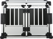 Trixie Aluminium transportbur dubbel - Stl. M-L: B 93 x T 88 x H 64 cm