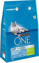 2 x 2,8 kg Purina ONE til spesialpris! - Sterilisert kalkun for katt, hvete (2 x 3 kg)