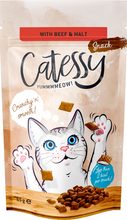 Catessy Snacks -säästöpakkaus 3 x 65 g - antihairball - nauta & mallas