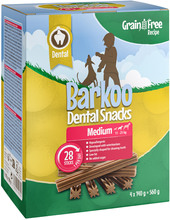 Säästöpakkaus Barkoo Dental Snacks 28 tai 56 kpl – VILJATON koostumus - keskikokoisille koirille 28 kpl (560 g)