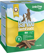 Säästöpakkaus Barkoo Dental Snacks 28 tai 56 kpl – VILJATON koostumus - pienille koirille 56 kpl (640 g)