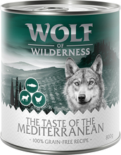 Økonomipakke: 12 x 800 g Wolf of Wilderness "The Taste Of" - The Taste Of Mediterranean
