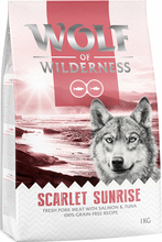 2 x 1 kg Wolf of Wilderness torrfoder till sparpris! - Adult Scarlet Sunrise - Salmon & Tuna