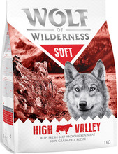 2 x 1 kg Wolf of Wilderness torrfoder till sparpris! - SOFT Adult High Valley - Beef (halvfuktigt)