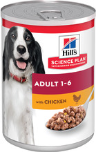 Økonomipakke: 24 x 370 g Hill's vådfoder til hunde - Adult Kylling