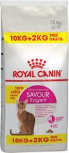 10 + 2 kg gratis! 12 kg Royal Canin kattetørfoder - Savour Exigent