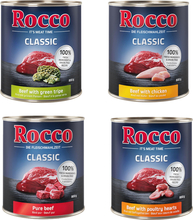Økonomipakke: Rocco Classic 24 x 800 g - Blandet pakke 1 (4 storfevarianter)