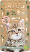 Ekonomipack: Cat's Love Ekologisk 24 x 100 g - Ekologisk Junior Fjäderfä