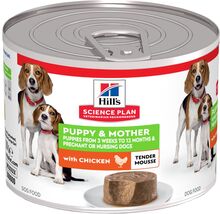 24 + 12 gratis! 36 x 200 g / 36 x 370 g Hill's Science Plan - Puppy & Mother Tender Mousse Kylling (36 x 200 g)