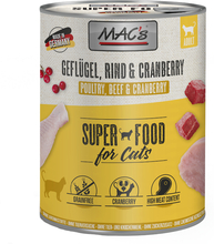 Ekonomipack: MAC's Cat våtfoder 24 x 800 g - Blandpack: Fjäderfä & tranbär + Anka, kalkon & kyckling