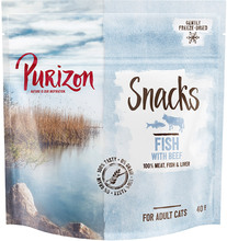 Purizon Snacks Fish & Beef - Grain Free - Ekonomipack: 3 x 40 g