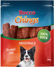 Ekonomipack: Rocco Chings Originals torkade eller i tuggstrimlor - Ankbröst torkade 12 x 250 g