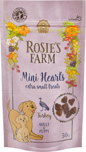 Rosie's Farm Puppy & Adult Mini Hearts Turkey - Ekonomipack: 3 x 50 g