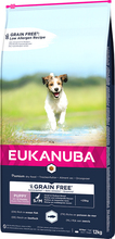 Eukanuba Grain Free Puppy Small / Medium Breed med Laks - Økonomipakke: 2 x 12 kg