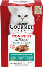 Zum Sonderpreis! Gourmet Mon Petit 24 x 50 g - Duetti: Lachs/Huhn
