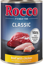 Rocco Classic -säästöpakkaus 24 x 400 g - naudanliha ja kana
