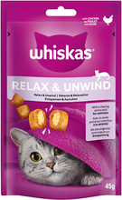 2 + 1 gratis! 3 x Whiskas snacks - Relax & Unwind: Kylling (3 x 45 g)