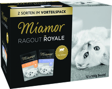 Blandet Prøvepakke Miamor Ragout Royale 12 x 100 g - Kitten: Fjærkre og storfekjøtt i gelé