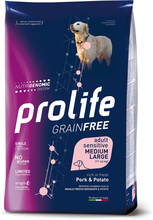 Prolife Grain Free Adult Sensitive Medium/Large Svinekjøtt og poteter - Sett %: 2 x 10 kg