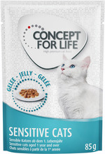 Concept for Life Sensitive Cats - FORBEDRET OPSKRIFT! - Supplement: 12 x 85 g Concept for Life Sensitive Cats i gelé
