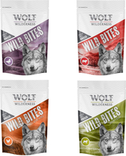 Blandpack: 3 eller 4 x 180 g Wolf of Wilderness - Wild Bites Snacks - Blandpack I: Chicken, Duck, Lamb, Beef
