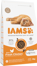 IAMS Advanced Nutrition Kitten med fersk kylling - 3 kg