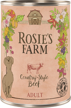 Økonomipakke: 24 x 400 g Rosie's Farm Adult - Okse