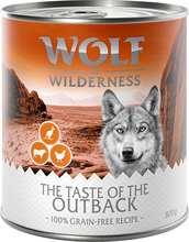 Økonomipakke: 12 x 800 g Wolf of Wilderness "The Taste Of" - The Taste Of Outback