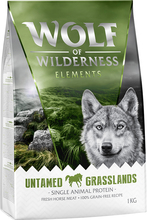 2 x 1 kg Wolf of Wilderness torrfoder till sparpris! - NY: Adult Untamed Grasslands - Horse (monoprotein)
