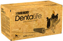 Purina Dentalife -hammashoitoherkut erikoishintaan! - keskikokoisille koirille (12-25 kg) - 84 tikkua (28 x 69 g)
