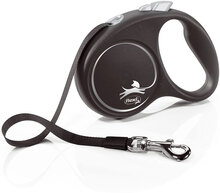 flexi Black Design reim-bånd, svart, 5 m - S: inntil 15 kg