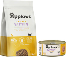Applaws provpack: Torr- och våtfoder - 2 kg Kitten Chicken + 6 x 70 g Kitten Kyckling