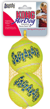 KONG Airdog Squeaker Ball tennisbollar med pipljud - Large: Ø 8 cm, 2-pack