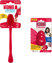 Sparset: KONG Classic + KONG rengöringsborste - KONG Classic S (7 cm) + rengöringsborste S-XXL