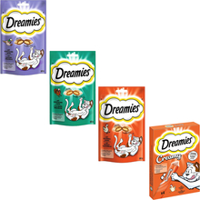 Dreamies Cat Treats + Creamy Snacks i mixpack till sparpris! - 2 x 60 g Kyckling + 2 x 60 g Kalkon + 2 x 60 g Anka + 12 x 10 g Creamy Snacks Kyckling