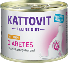 Økonomipakke: 24 x 185 g Kattovit Specialdiæt - Diabetes / Vægt - Kylling (24 x 185 g)