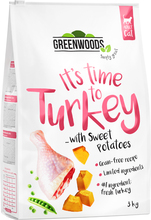 Ekonomipack: Greenwoods Adult 3 x 3 kg Turkey with Sweet Potato, Peas & Pumpkin